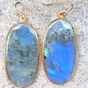Labradorite Statement Earrings